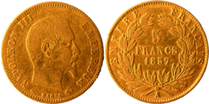 5 francs Napoléon III 1857 A TTB droit et revers