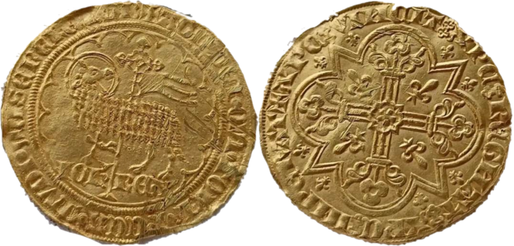 Jean Il le bon mouton d'or 1350-1364 TTB+ droit et revers