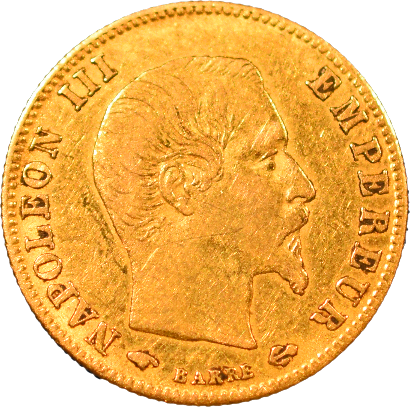 5 francs or Napoléon III 1860 A TTB droit