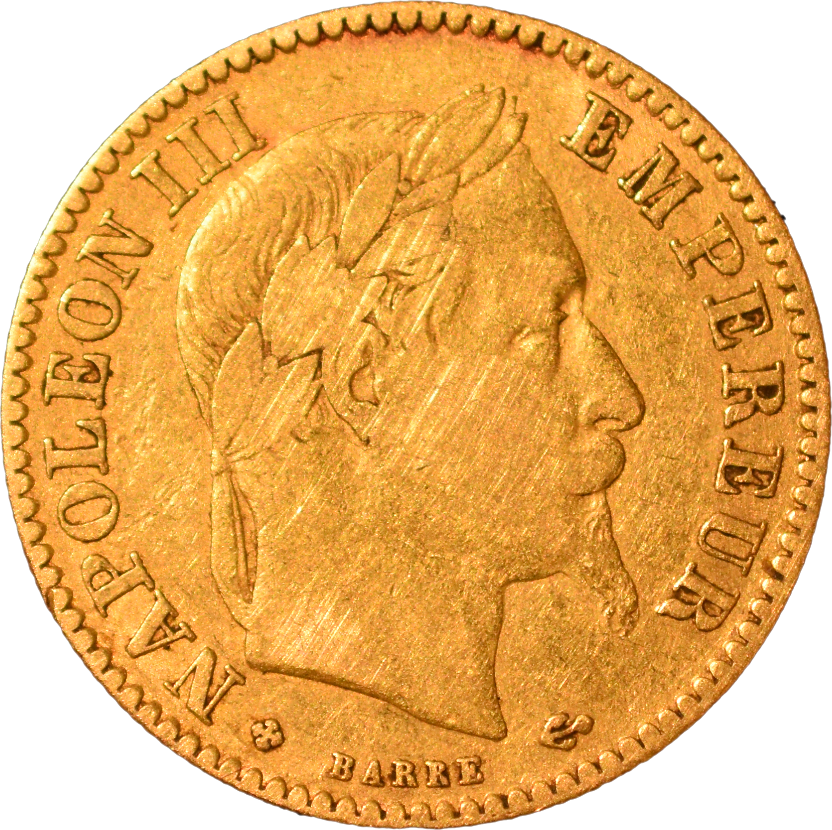 10 francs Napoléon III 1864 BB TB droit