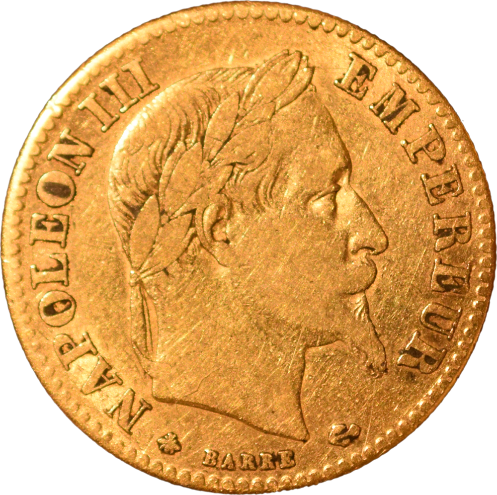 10 francs Napoléon III 1862 A TB droit