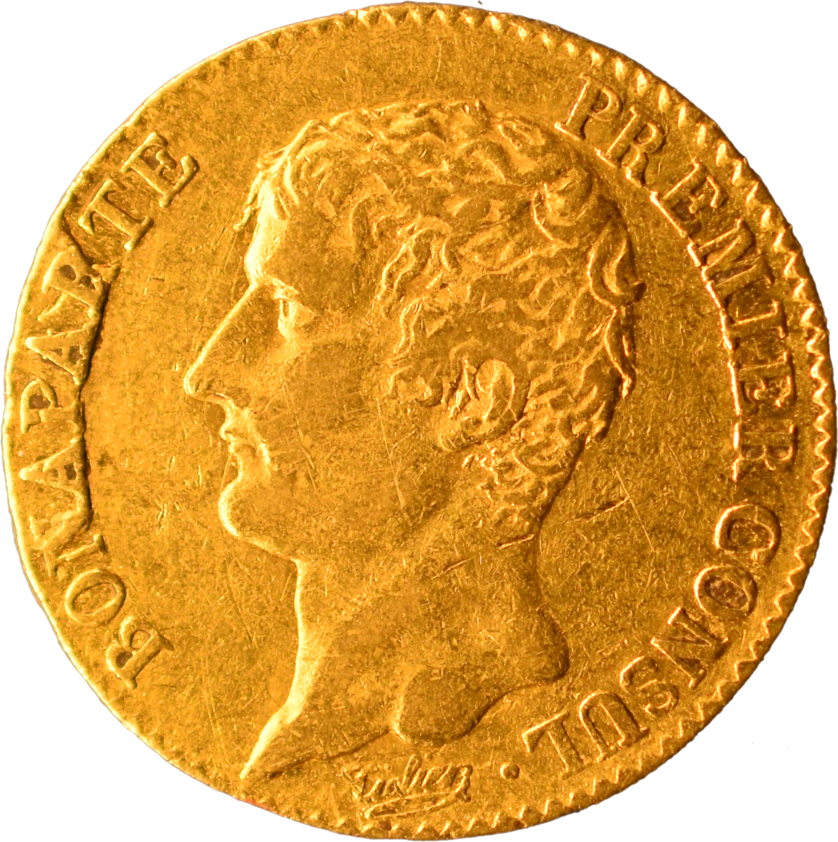 20 francs Bonaparte an 12 A TTB fautée droit