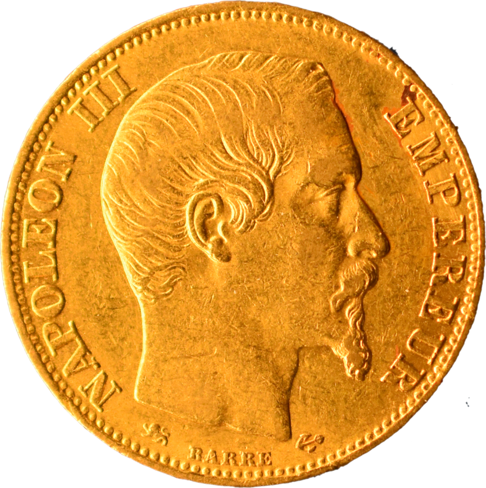 20 francs Napoléon III 1855 D SUP droit