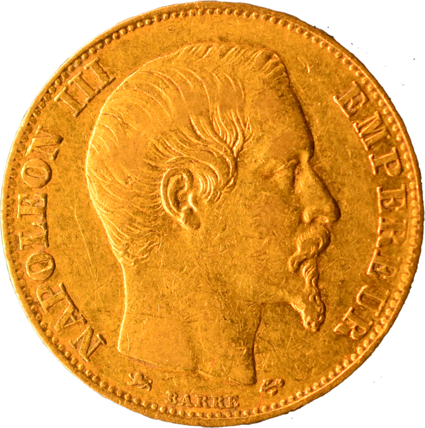 20 francs Napoléon III 1855 D TTB+ droit