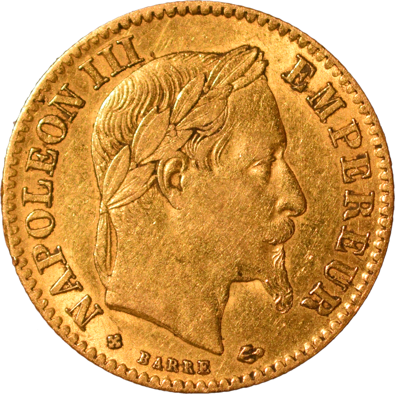 10 francs Napoléon III 1867 BB TTB droit