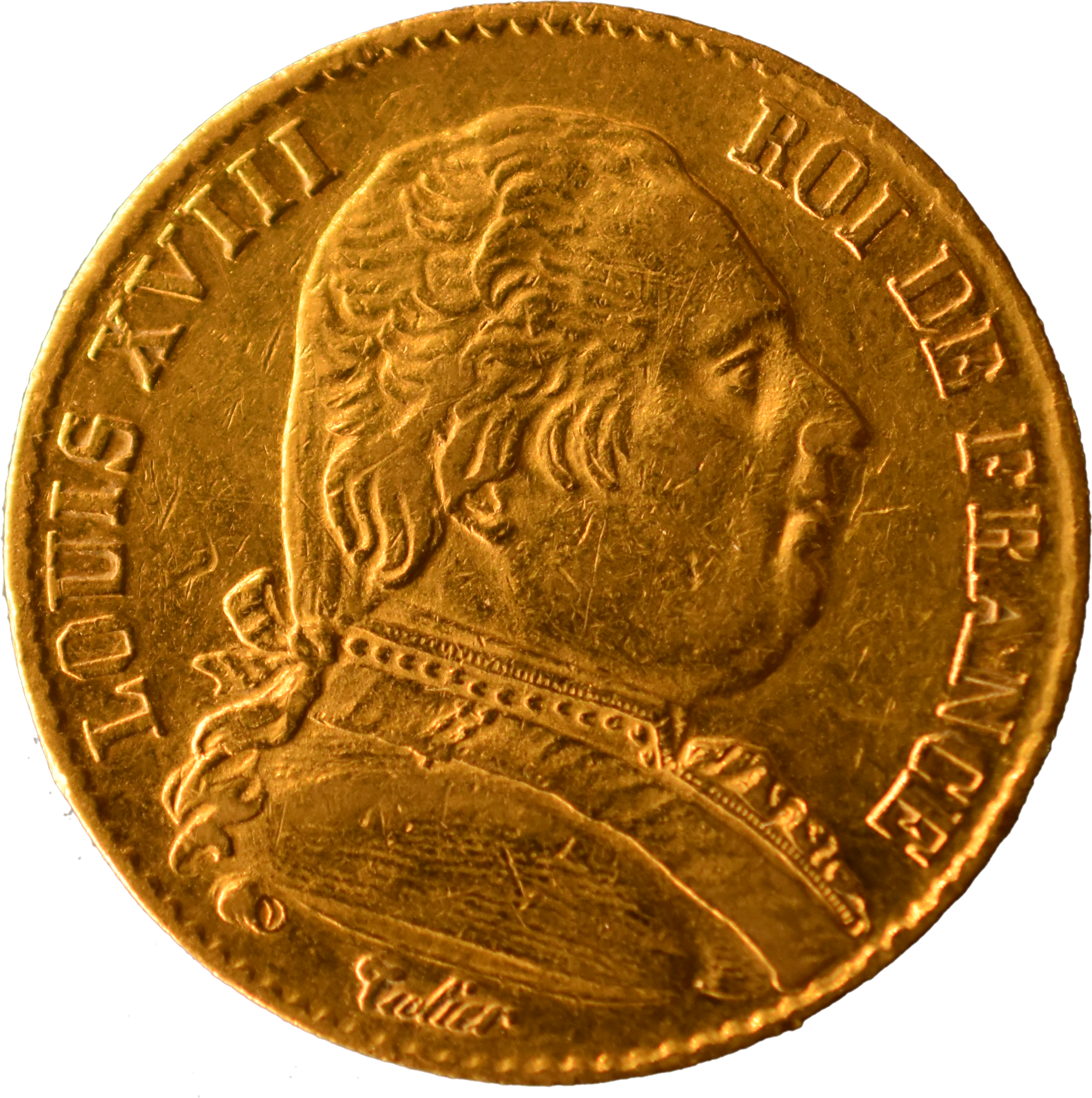 20 francs Louis XVIII 1815 A TTB droit