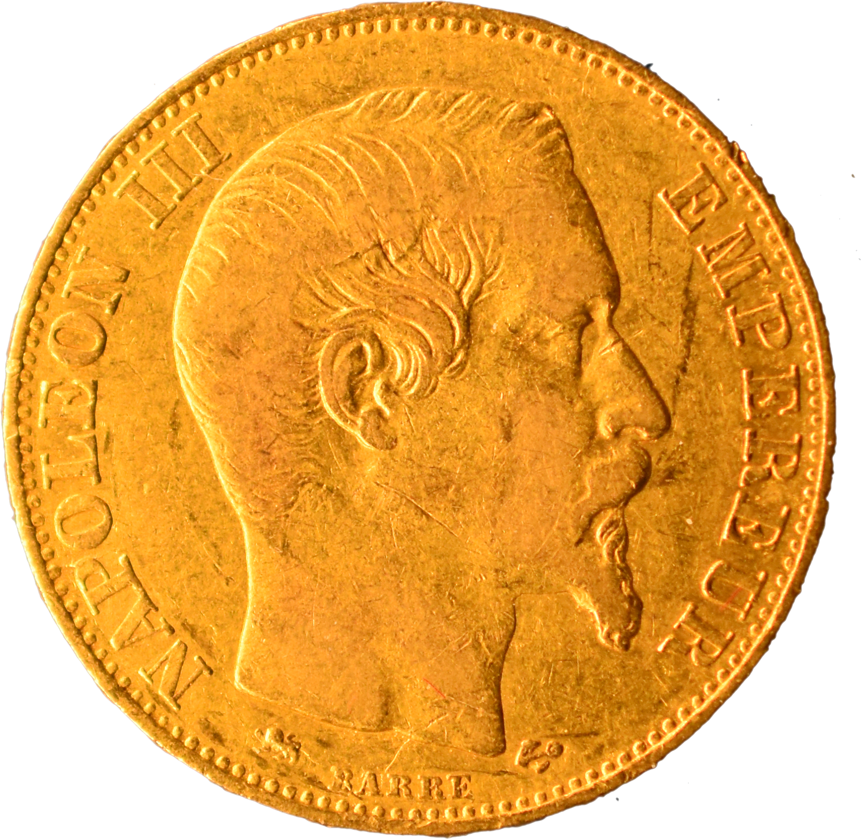 20 francs Napoléon III 1855 D TTB droit