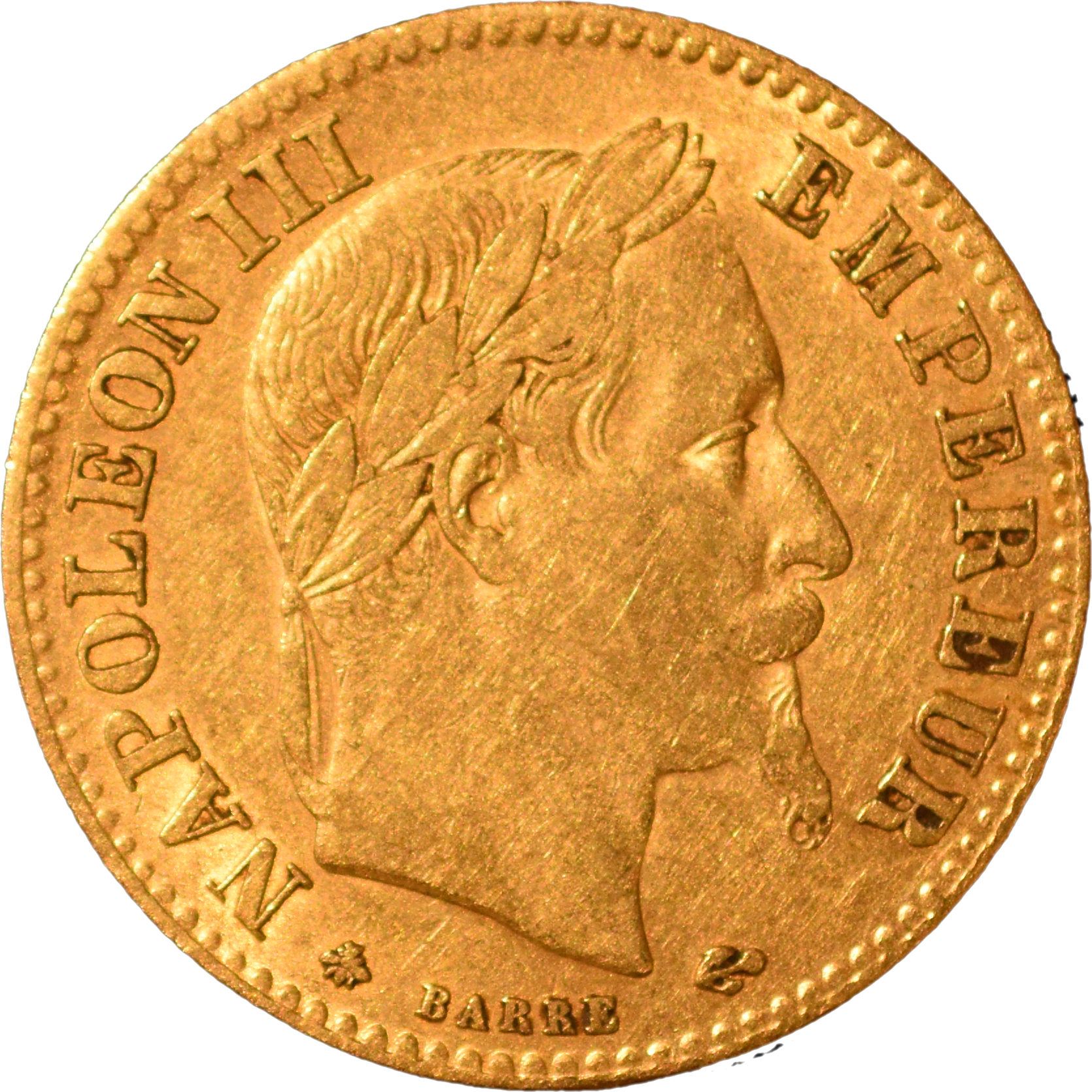 10 francs Napoléon III 1862 A TTB droit