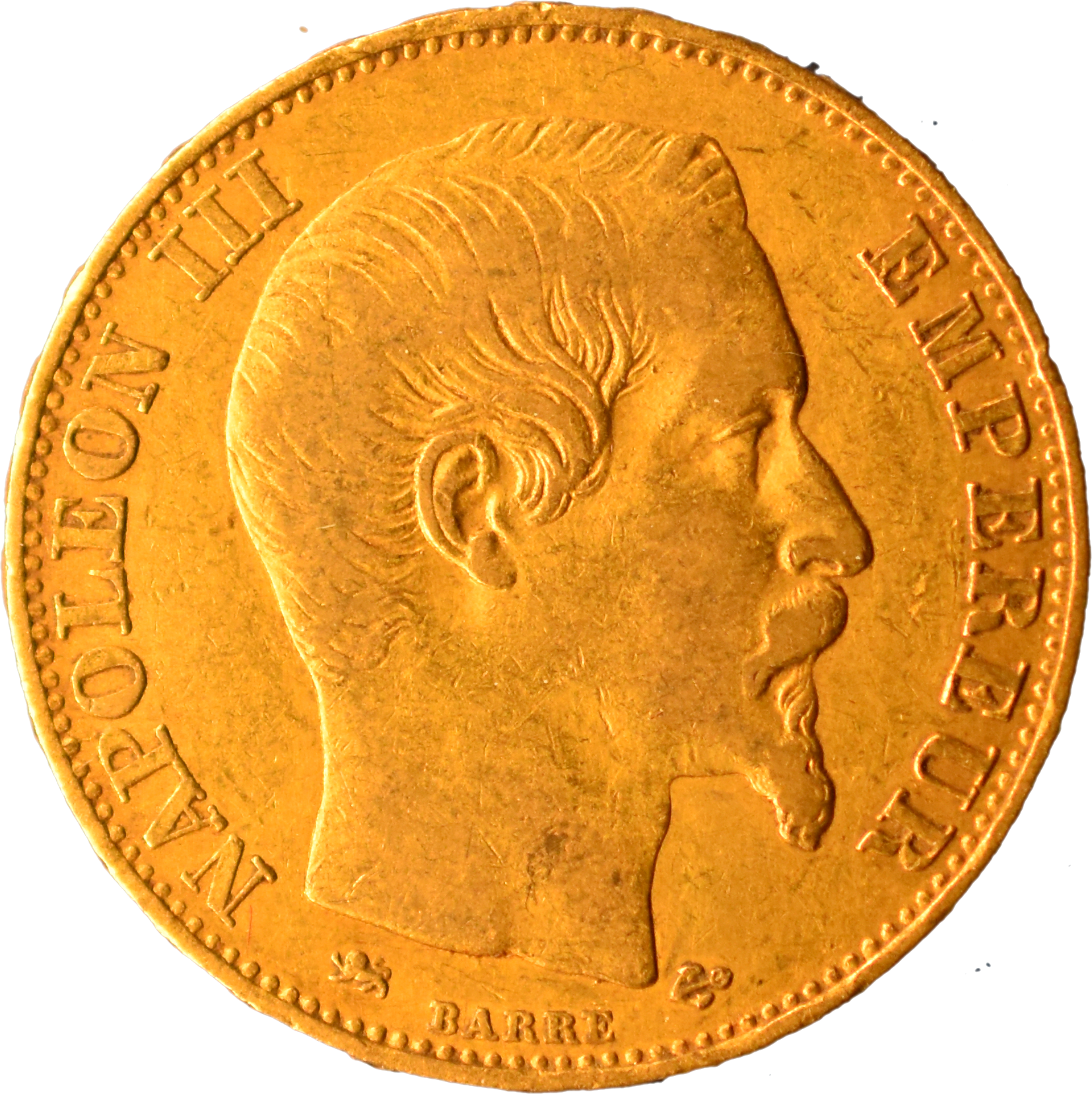 20 francs Napoléon III 1855 D TTB droit