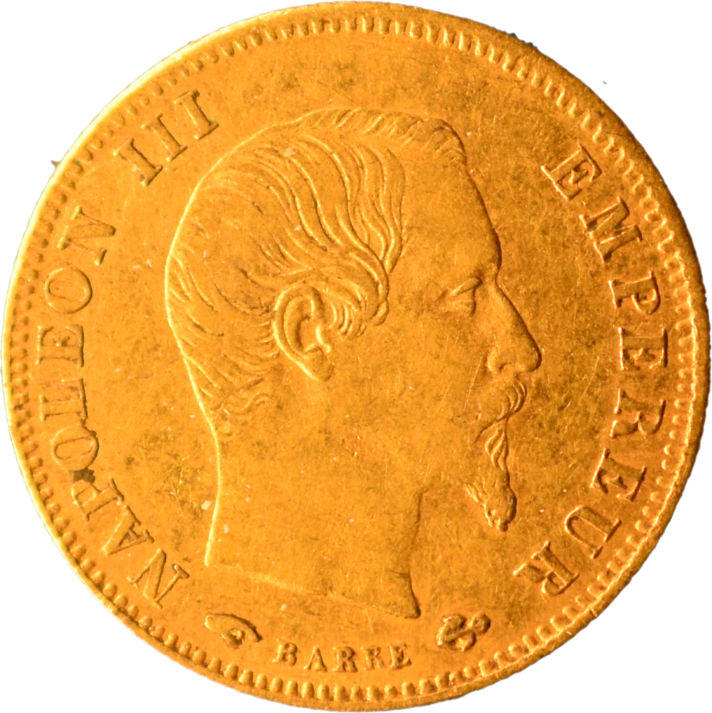 5 francs Napoléon III 1856 A TTB droit