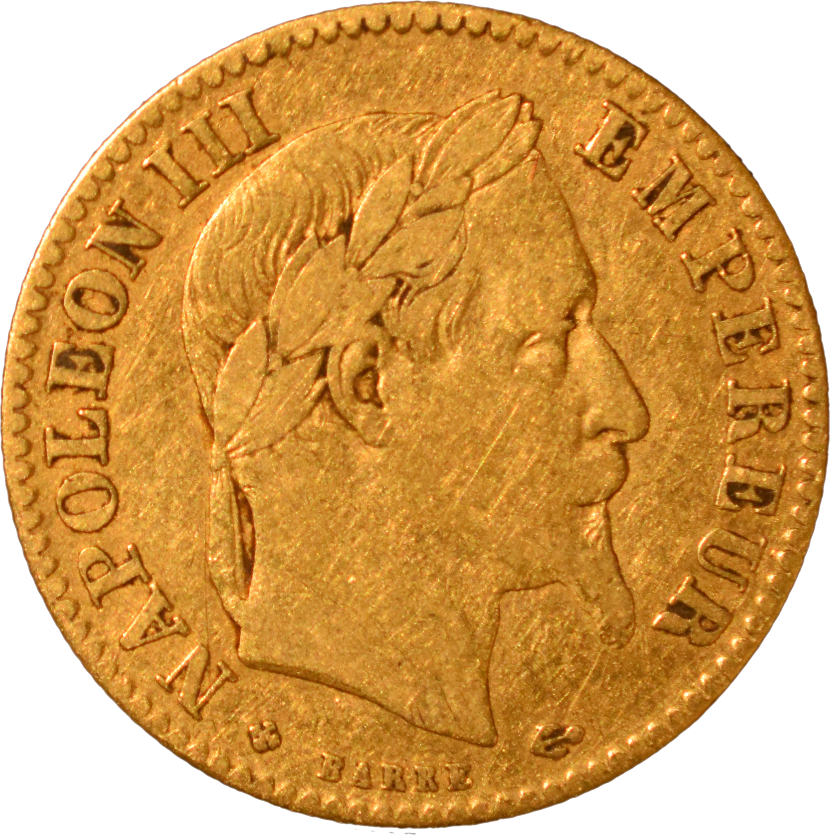 10 francs Napoléon III 1866 BB TB droit