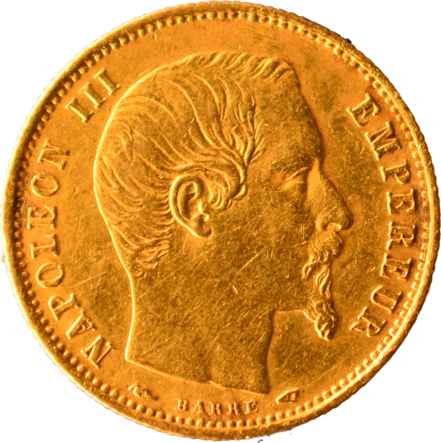 5 francs Napoléon III 1854 A petit module SUP tranche cannelée droit