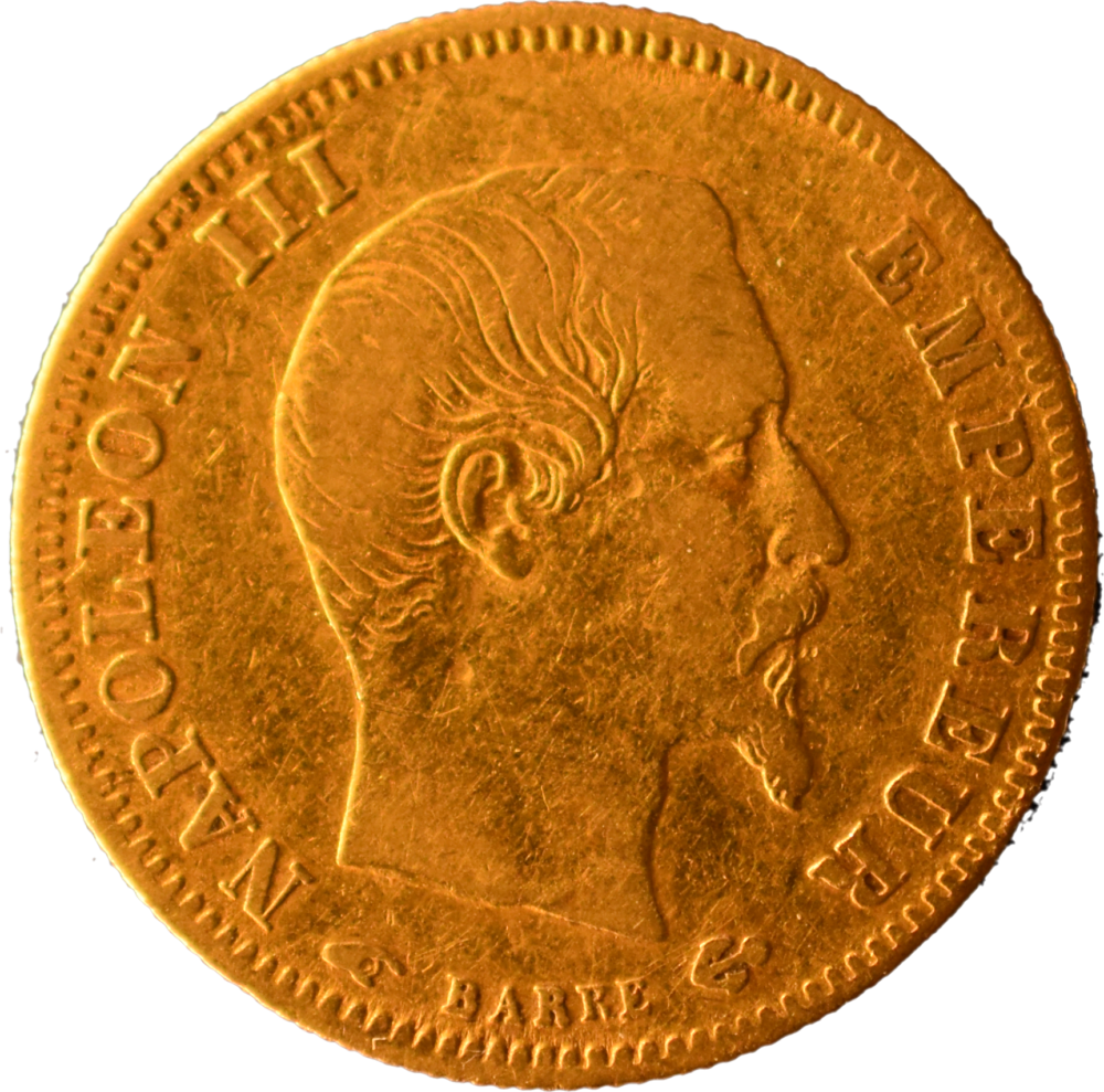 5 francs Napoléon III 1857 A TTB droit