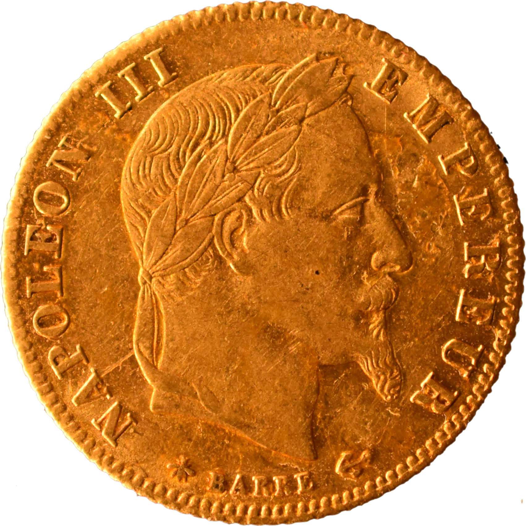 5 francs or Napoléon III 1867 A SUP droit