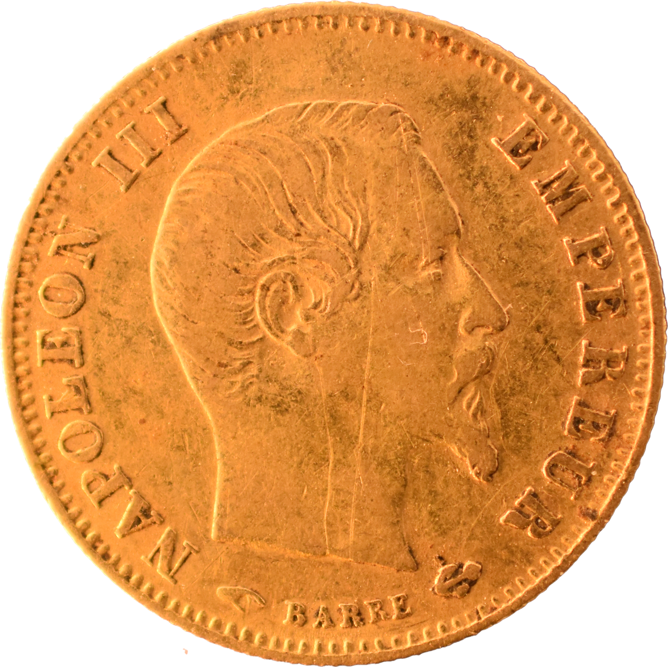 5 francs Napoléon III 1858 A TB+ droit