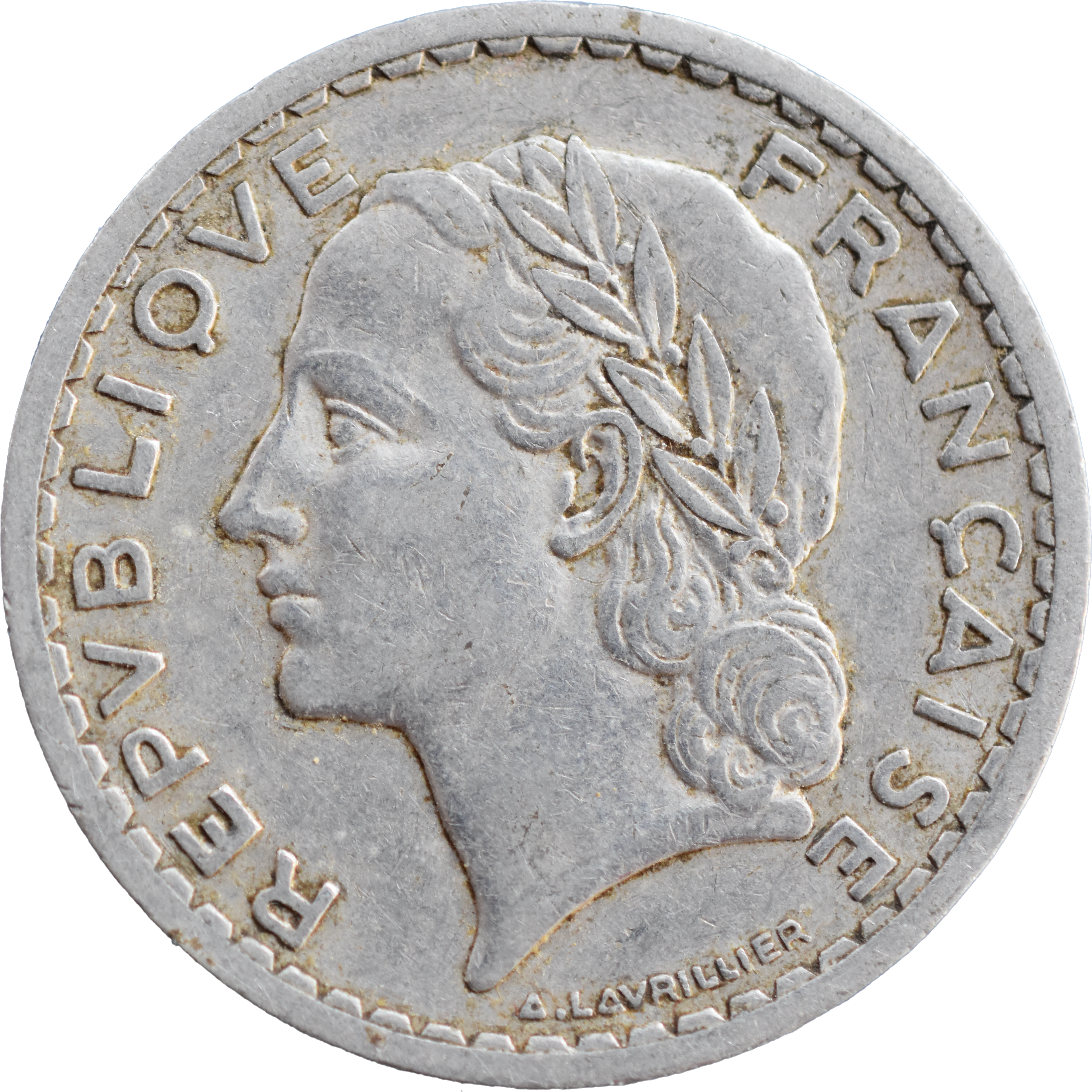 5 francs Lavrillier 1946 C TTB aluminium droit