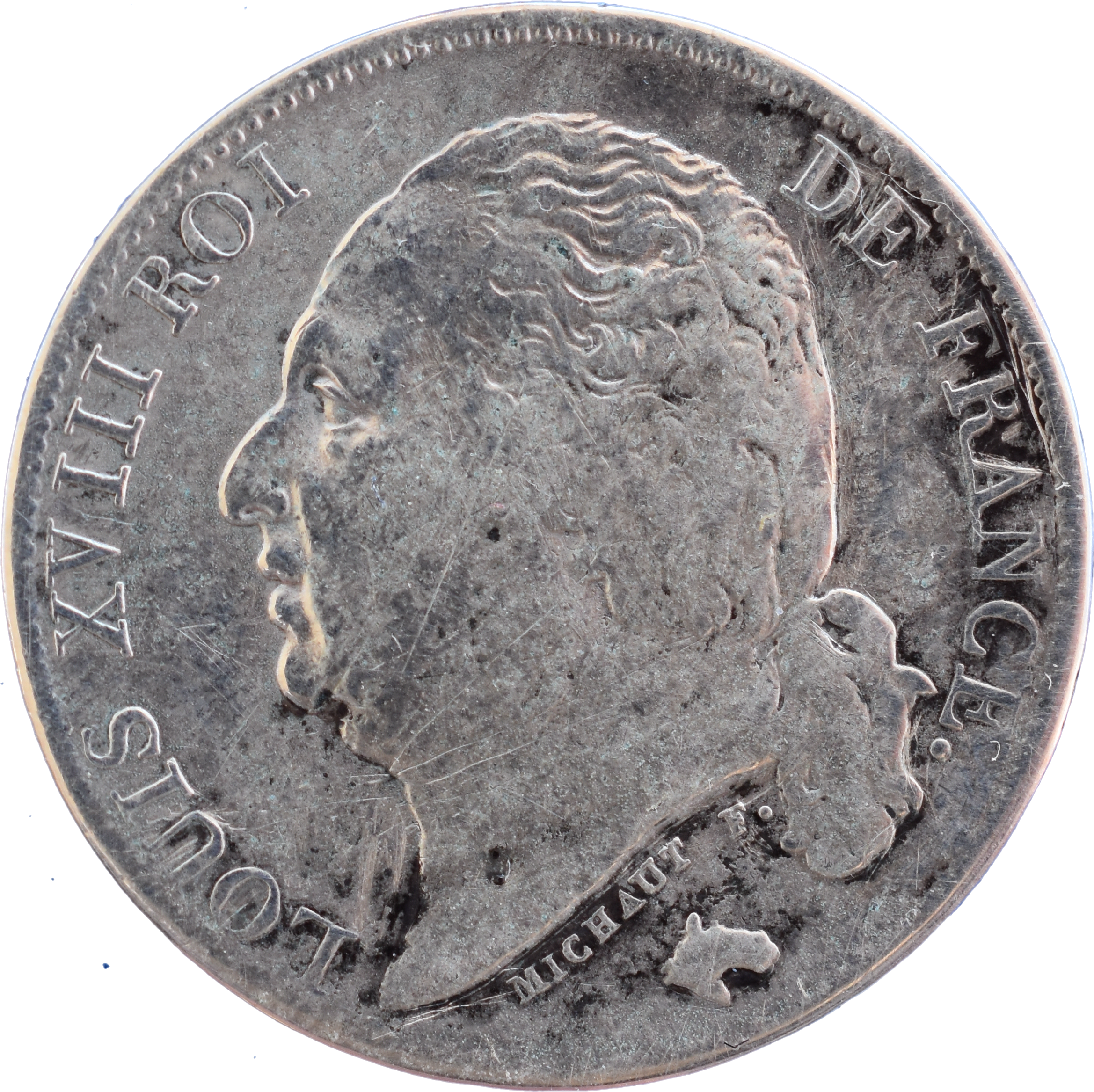 1 franc Louis XVIII 1817 L TB droit
