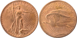 20 dollars 1923 Saint-Gaudens - Double Eagle Philadelphie SUP droit et revers