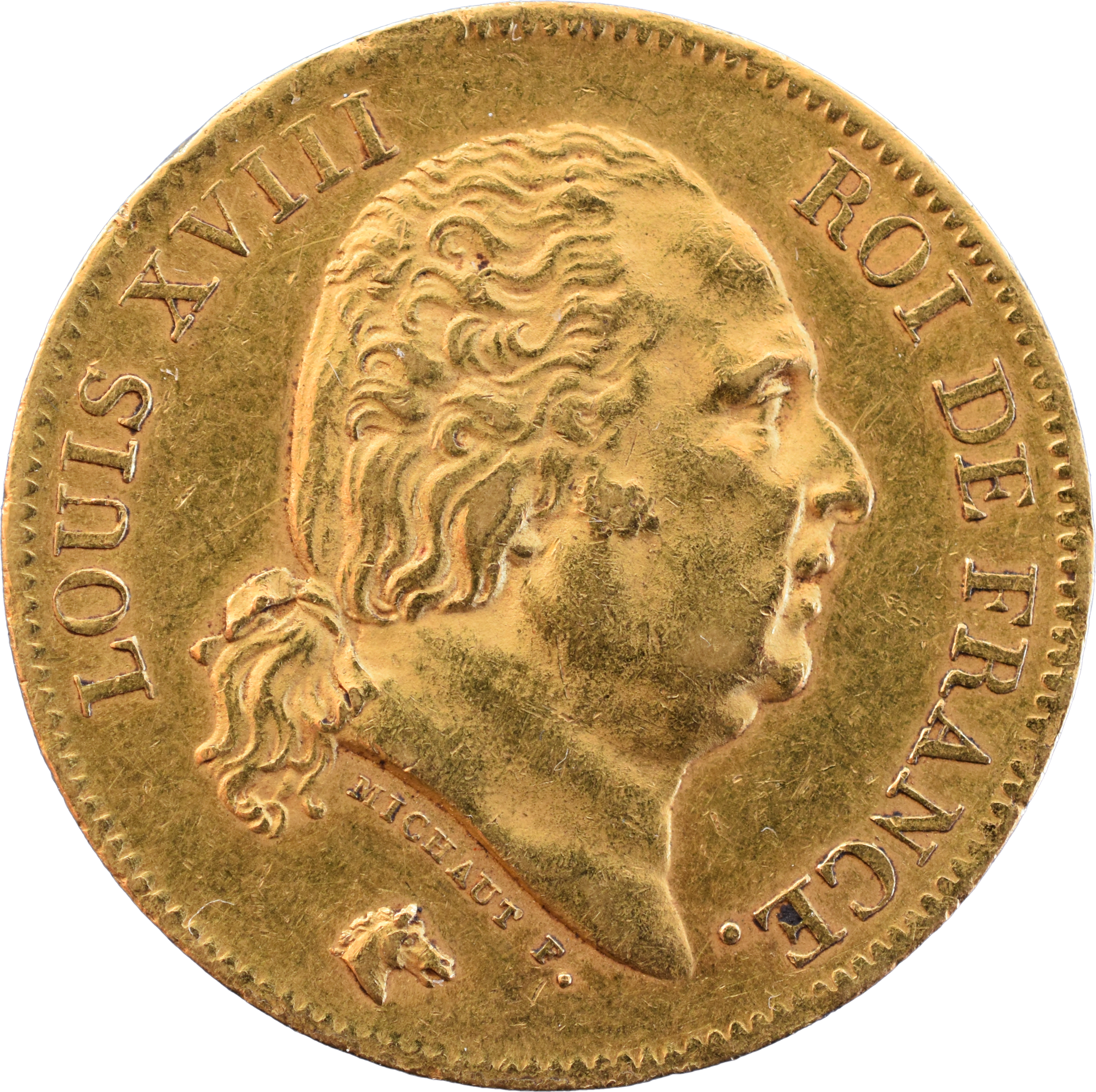 40 francs Louis XVIII 1816 A SUP droit