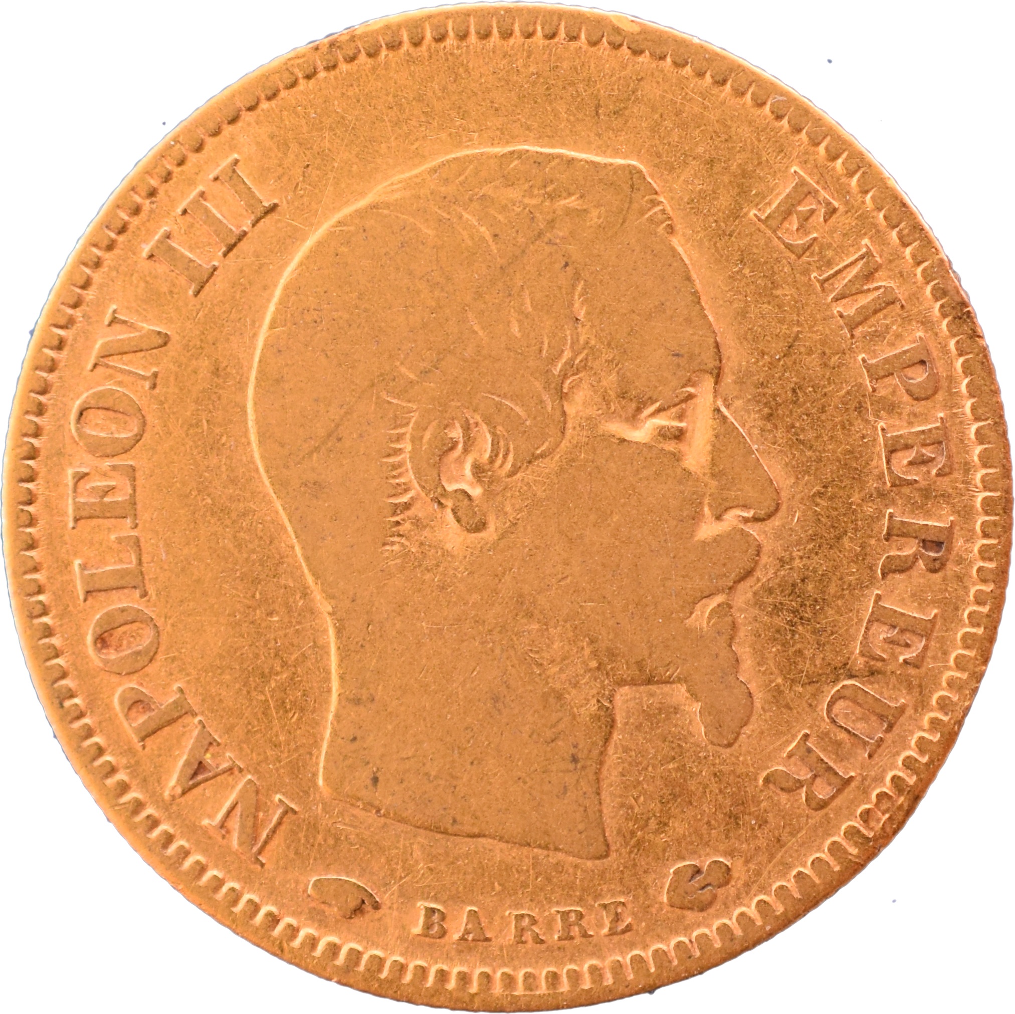 10 francs Napoléon III 1857 A TB droit