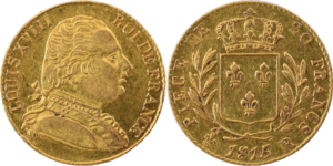 20 francs Louis XVIII 1815 R TTB droit et revers