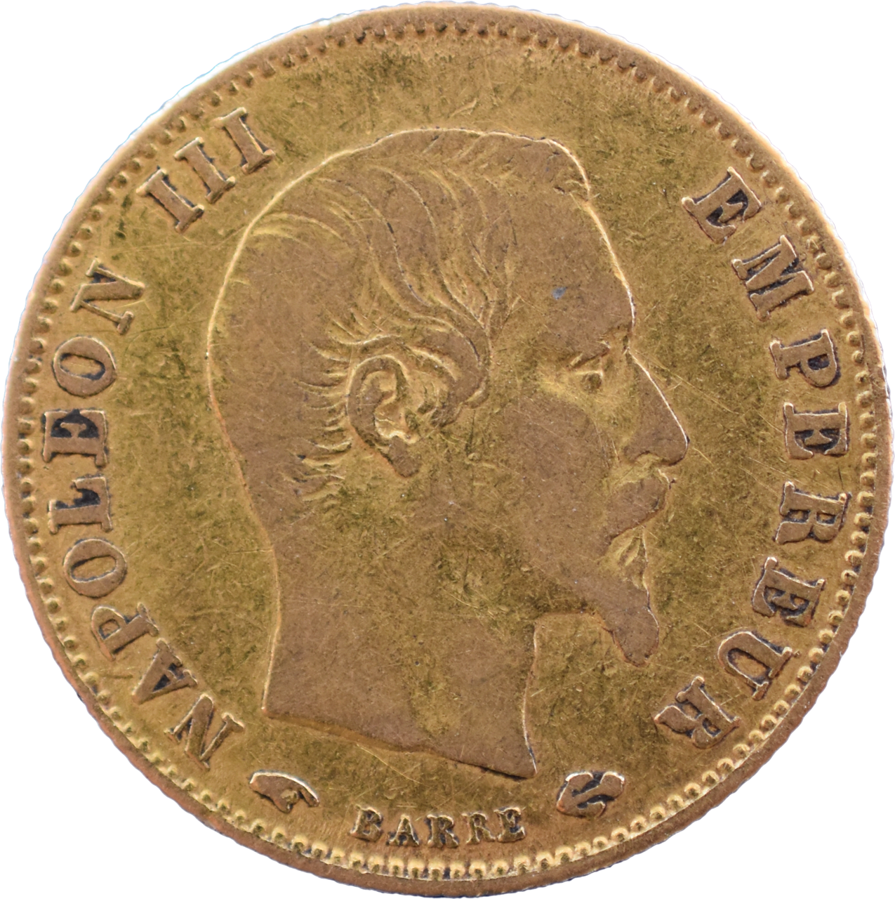 5 francs or Napoléon III 1859 A TB droit