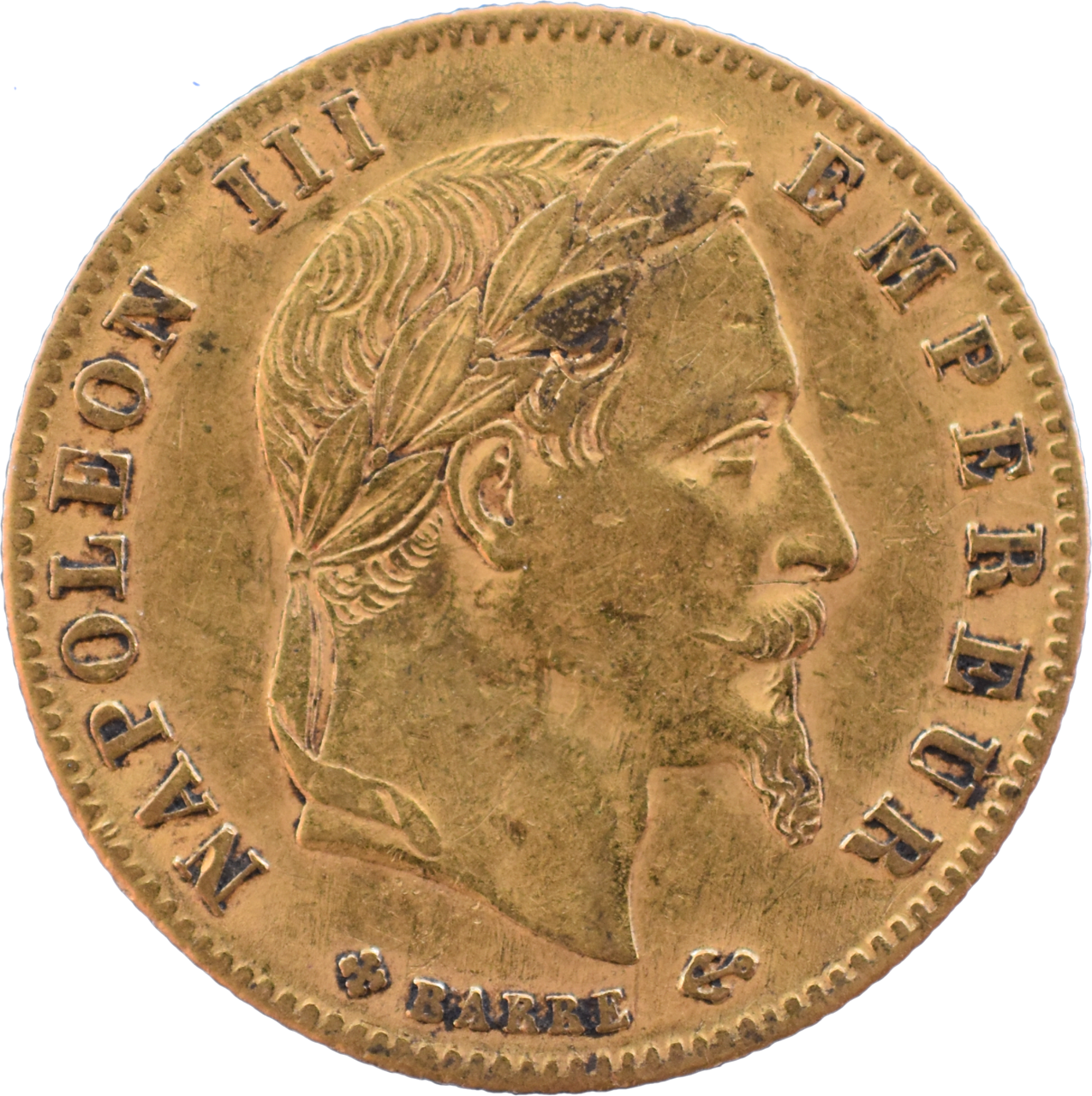 5 francs Napoléon III 1866 BB TTB+ droit