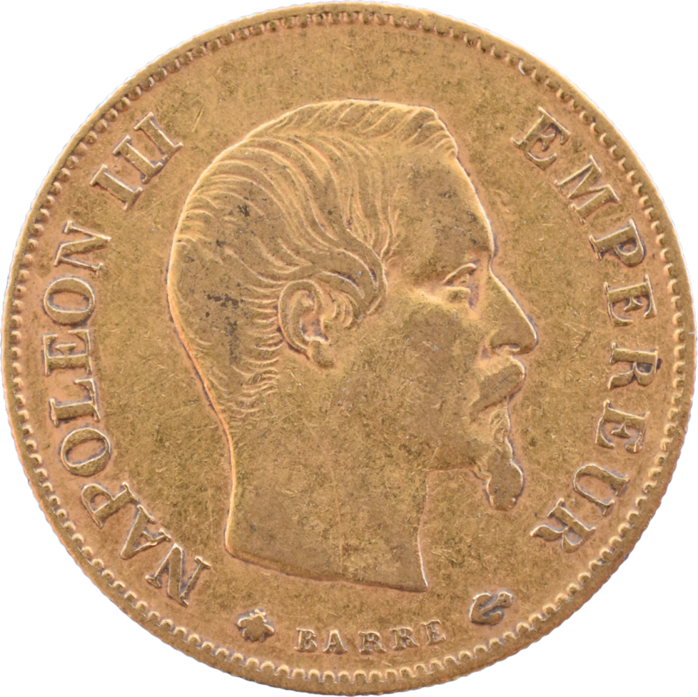 10 francs Napoléon III 1858 BB TTB droit