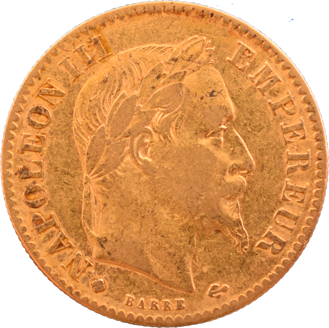 10 francs Napoléon III 1863 BB TB droit