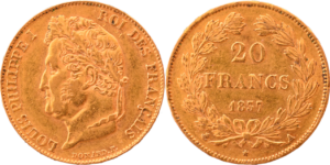 20 francs Louis-Philippe I 1837 A SUP droit et revers