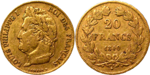 20 francs Louis-Philippe I 1840 A TTB droit et revers