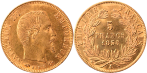5 francs Napoléon III 1858 A SUP58 droit et revers