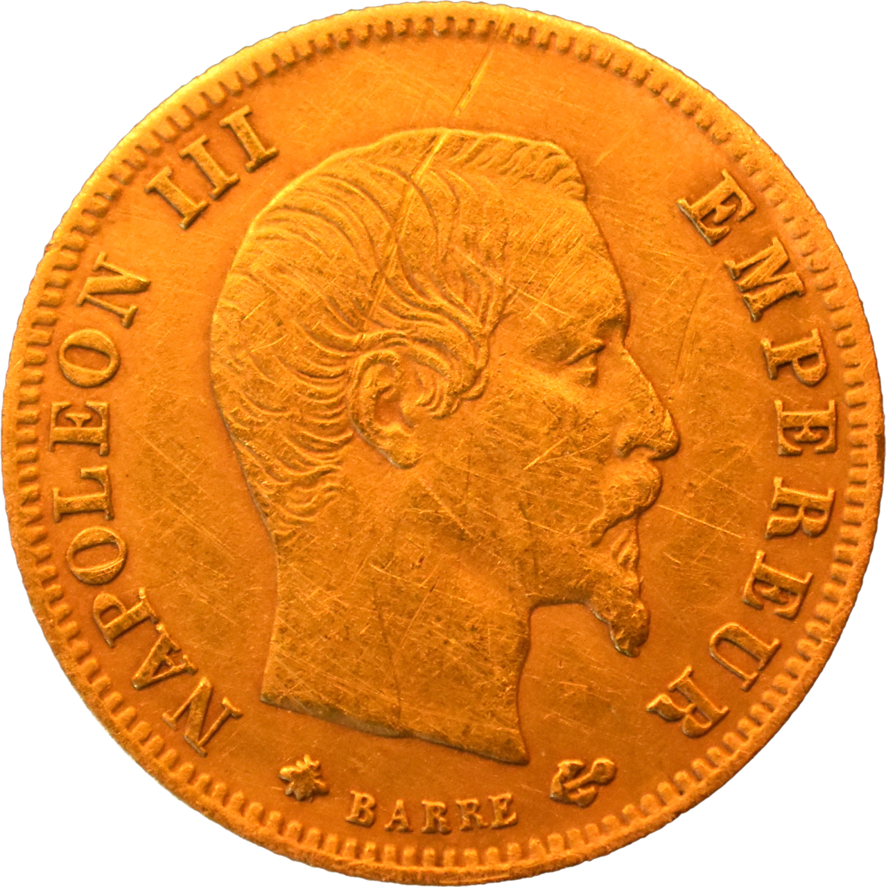 5 francs or Napoléon III 1859 BB TTB droit