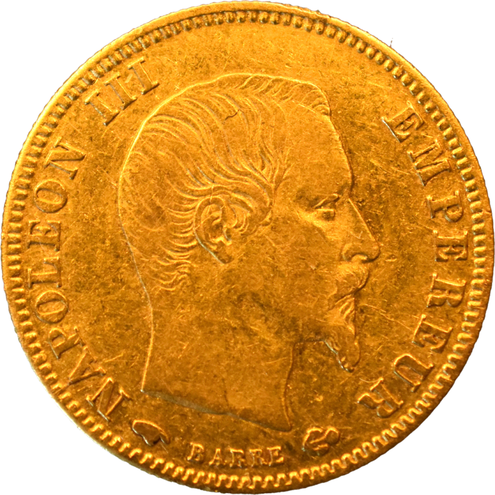 5 francs or Napoléon III 1859 A TTB droit