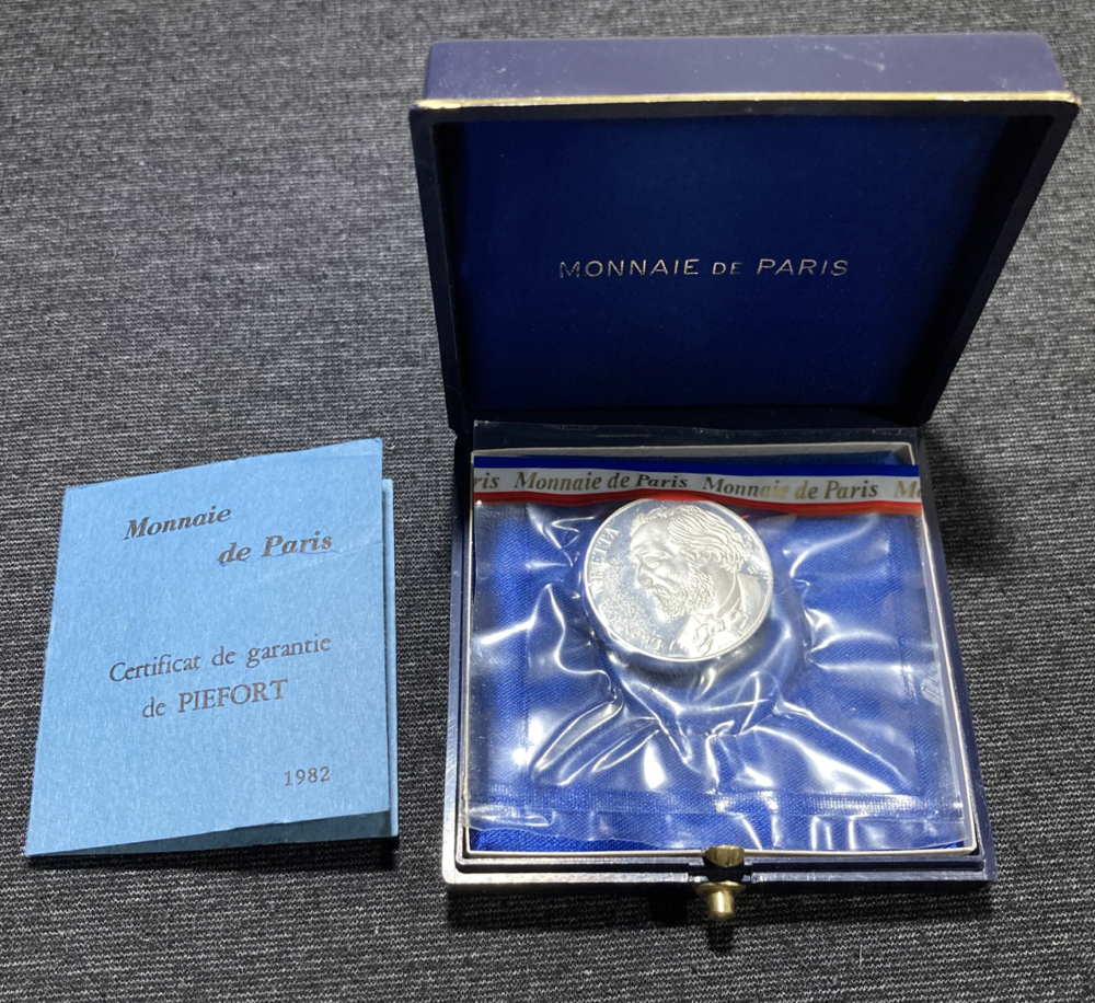 Piéfort 10 francs Gambetta 1982 argent coffret