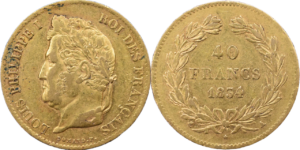40 francs Louis-Philippe I 1834 A TB+ revers