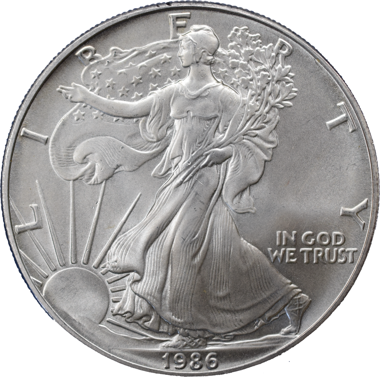 1 once argent Silver Eagle one dollar millesimes variés droit
