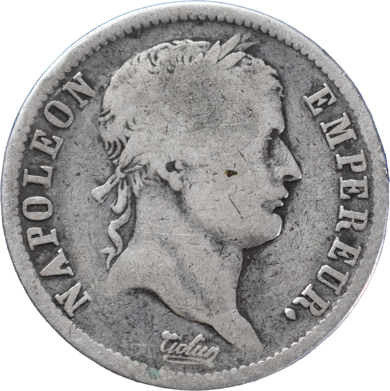 2 francs Napoléon 1812 A B+ droit
