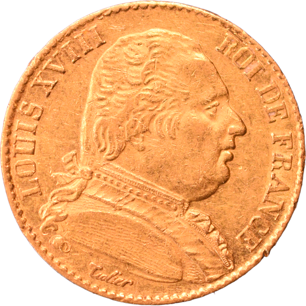 20 francs Louis XVIII 1815 A droit