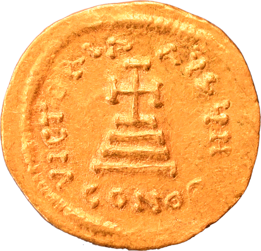 Solidus d’Héraclius et Héraclius Constantin TTB+ 629-631 revers