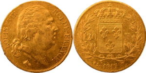 20 francs Louis XVIII 1817 L TTB droit et revers