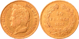 40 francs Louis-Philippe I 1836 A TTB droit et revers