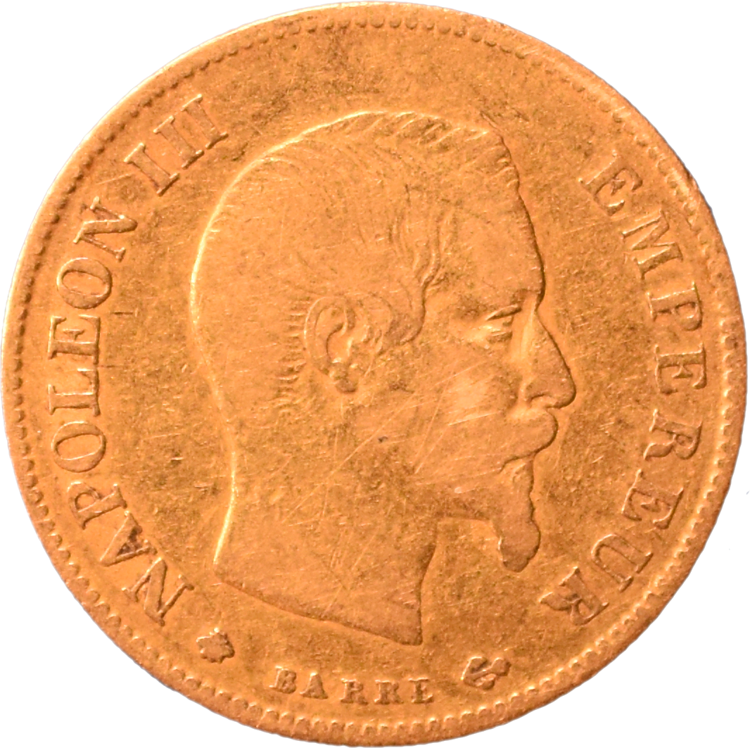 10 francs Napoléon III 1858 BB TB droit
