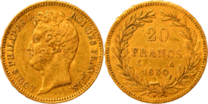 20 francs Louis-Philippe 1830 A TTB R2 droit et revers