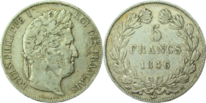 5 francs Louis Philippe argent selon disponibilité droit et revers