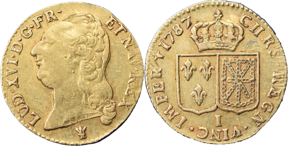 Louis XVI louis d’or 1787 I TTB droit et revers