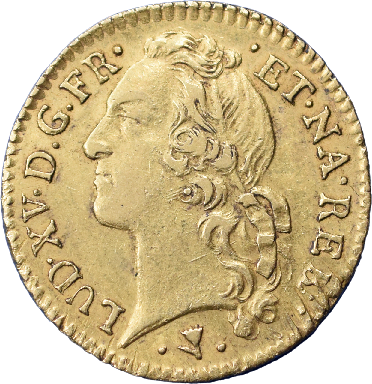 Louis d’or Louis XV 1767 Pau TTB au bandeau R2 droit