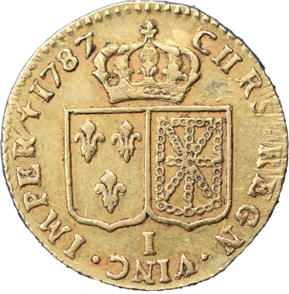 Louis XVI louis d’or 1787 I TTB revers