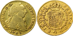 1 Escudo Charles III 1781 TB+ droit et revers