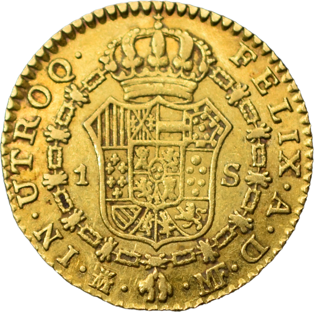 1 Escudo Charles IV 1798 TB revers